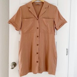 PINK EVERLANE SHIRT DRESS